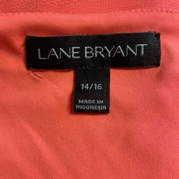 Lane Bryant Pink Butterfly Sleeve Blouse - Picture 4 of 5